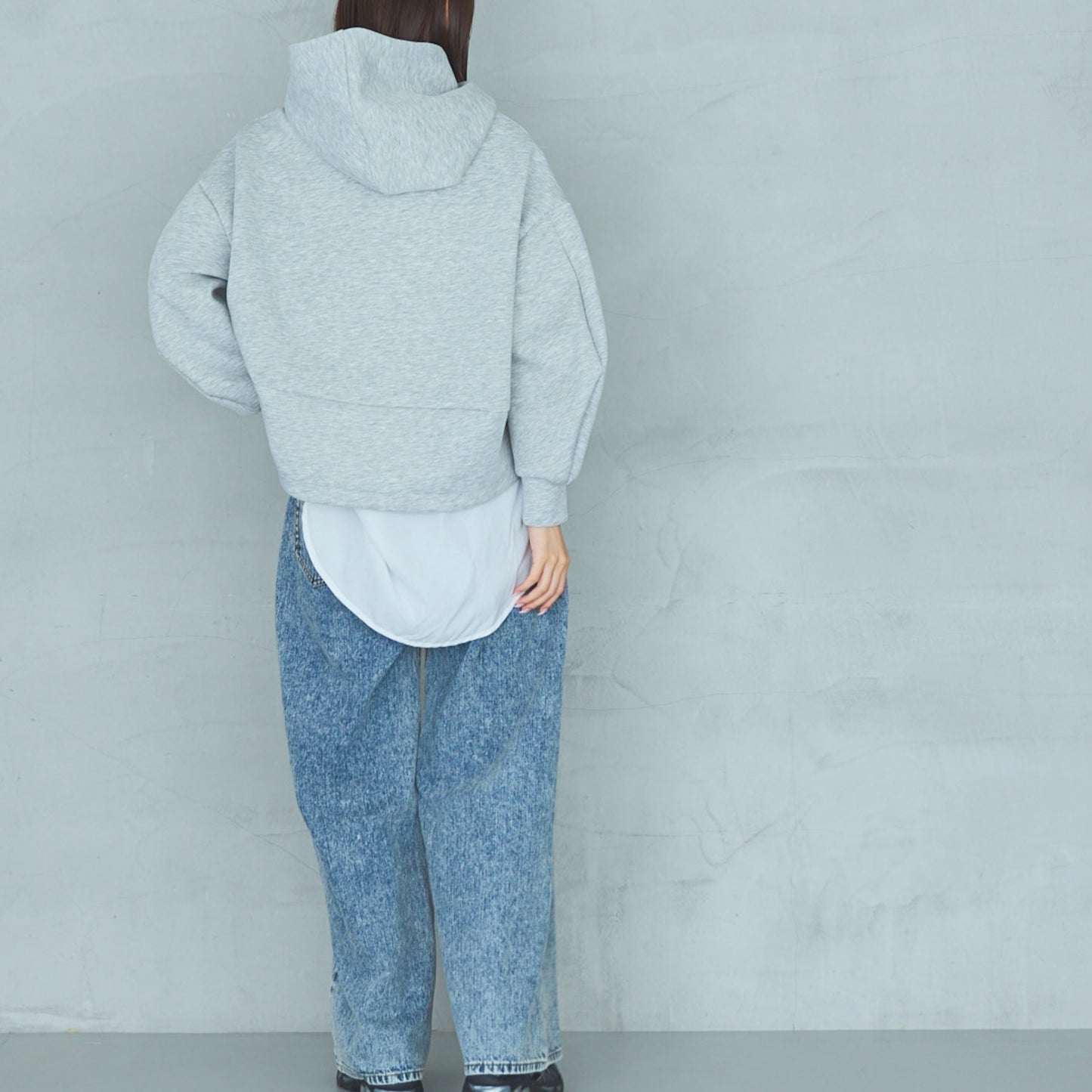 Wide Cropped Hoodie