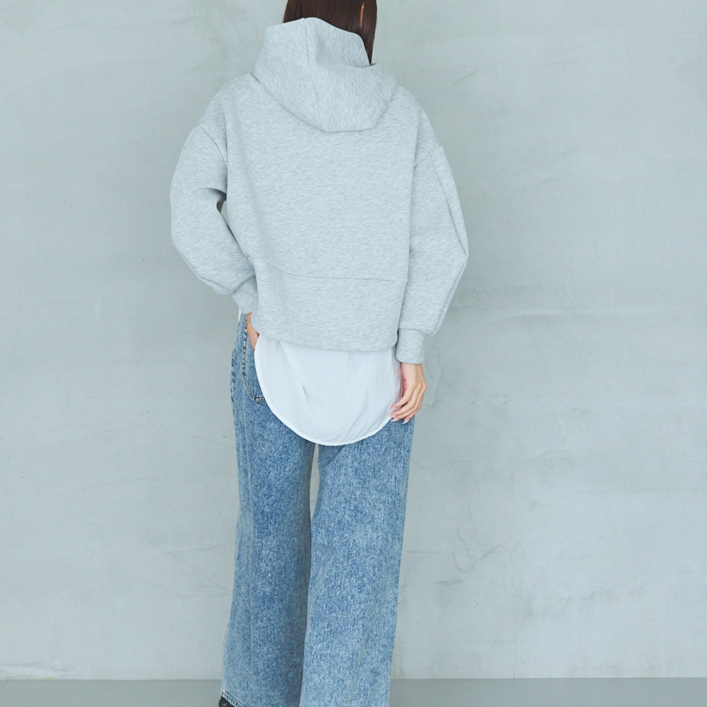 Wide Cropped Hoodie