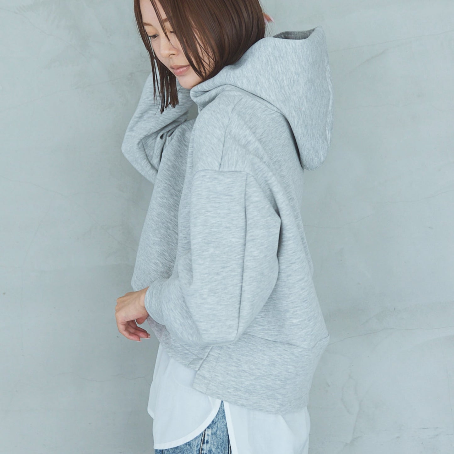 Wide Cropped Hoodie