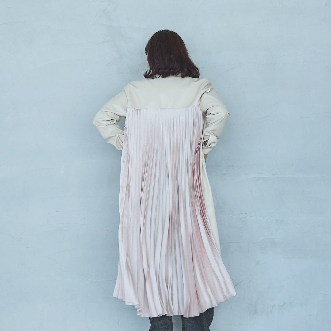 Eco-Leather Long Shirt One Piece