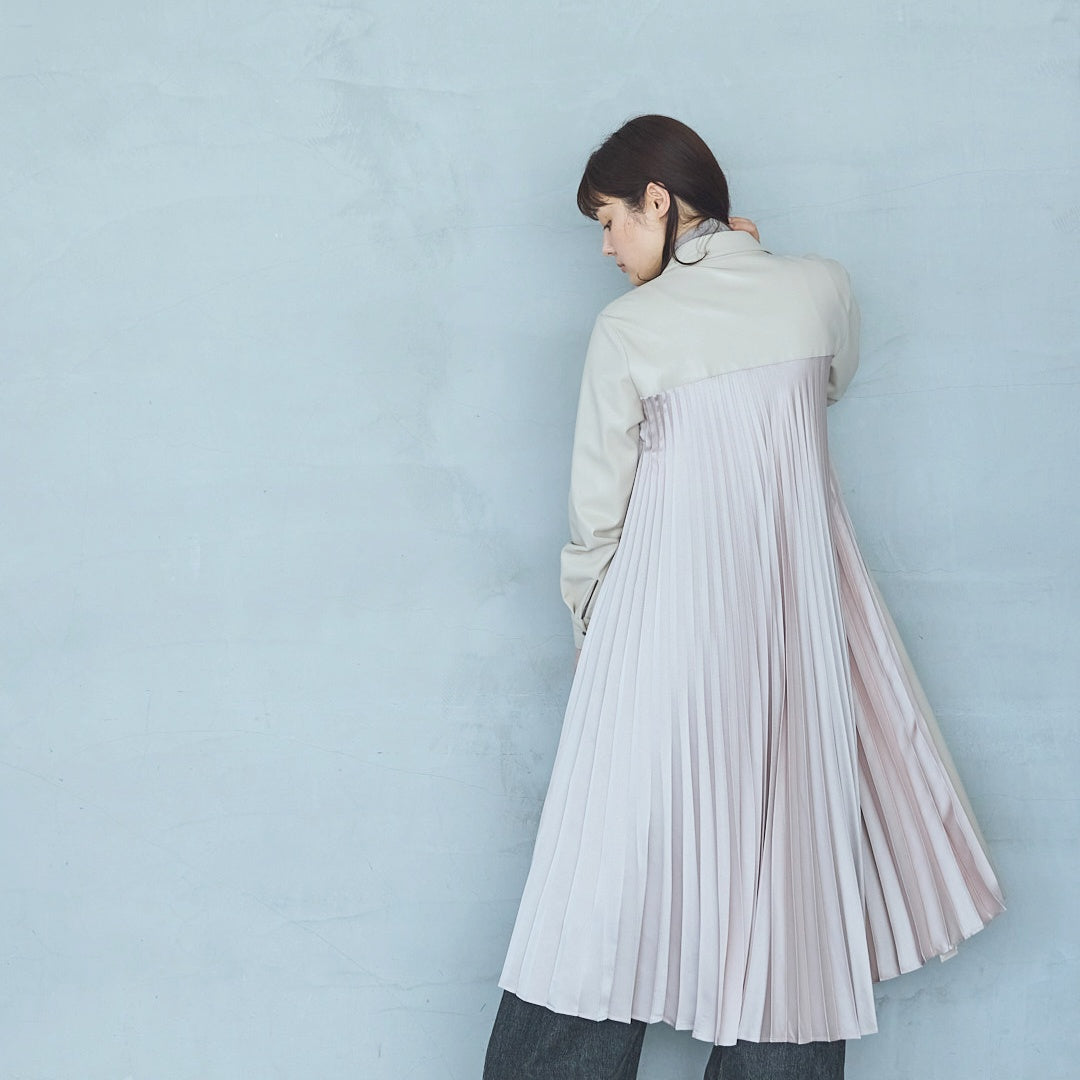 Eco-Leather Long Shirt One Piece