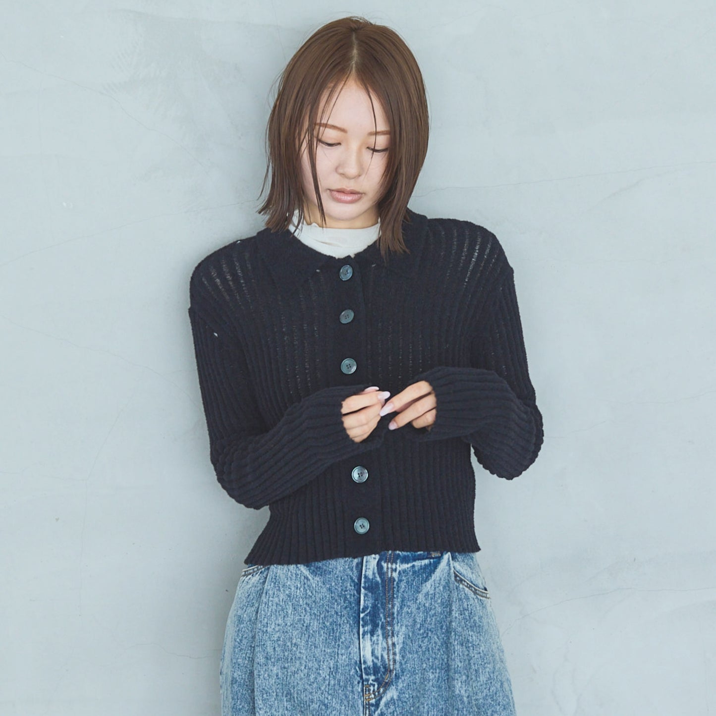 Flocked Tulle Pullover