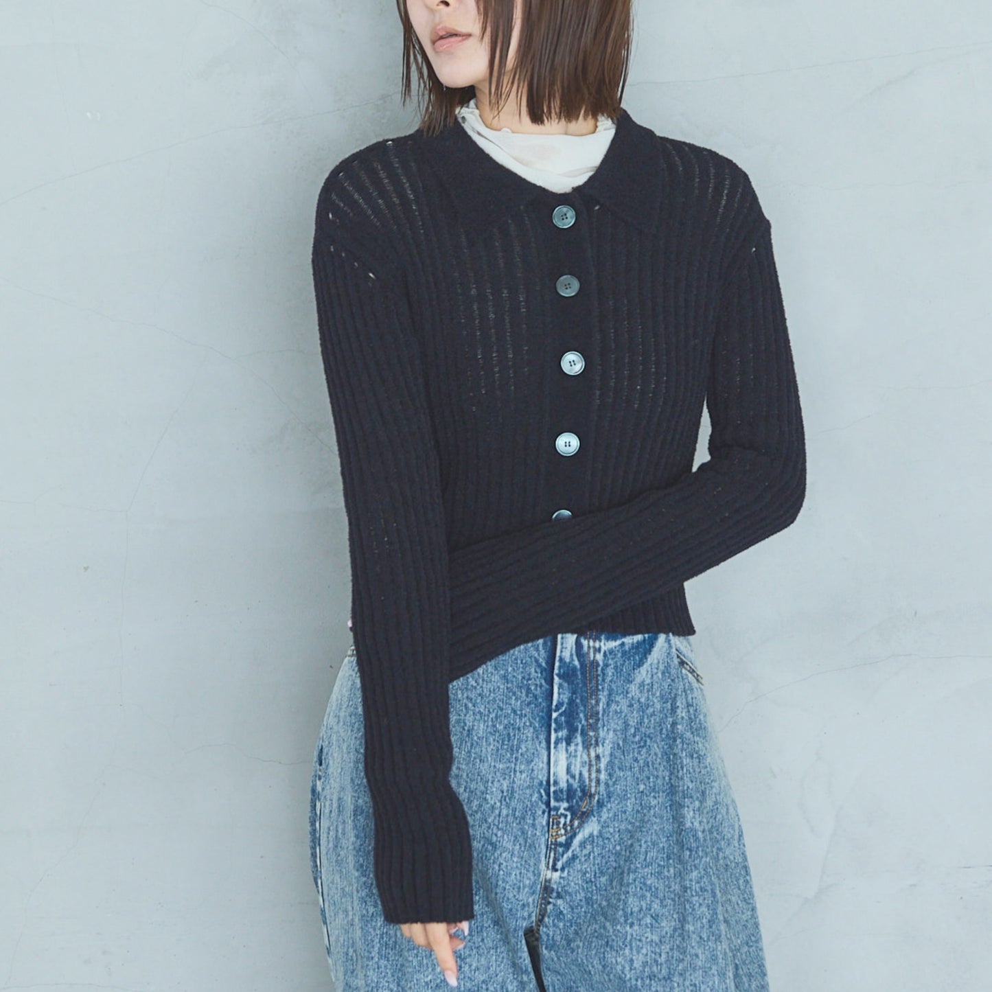 Flocked Tulle Pullover