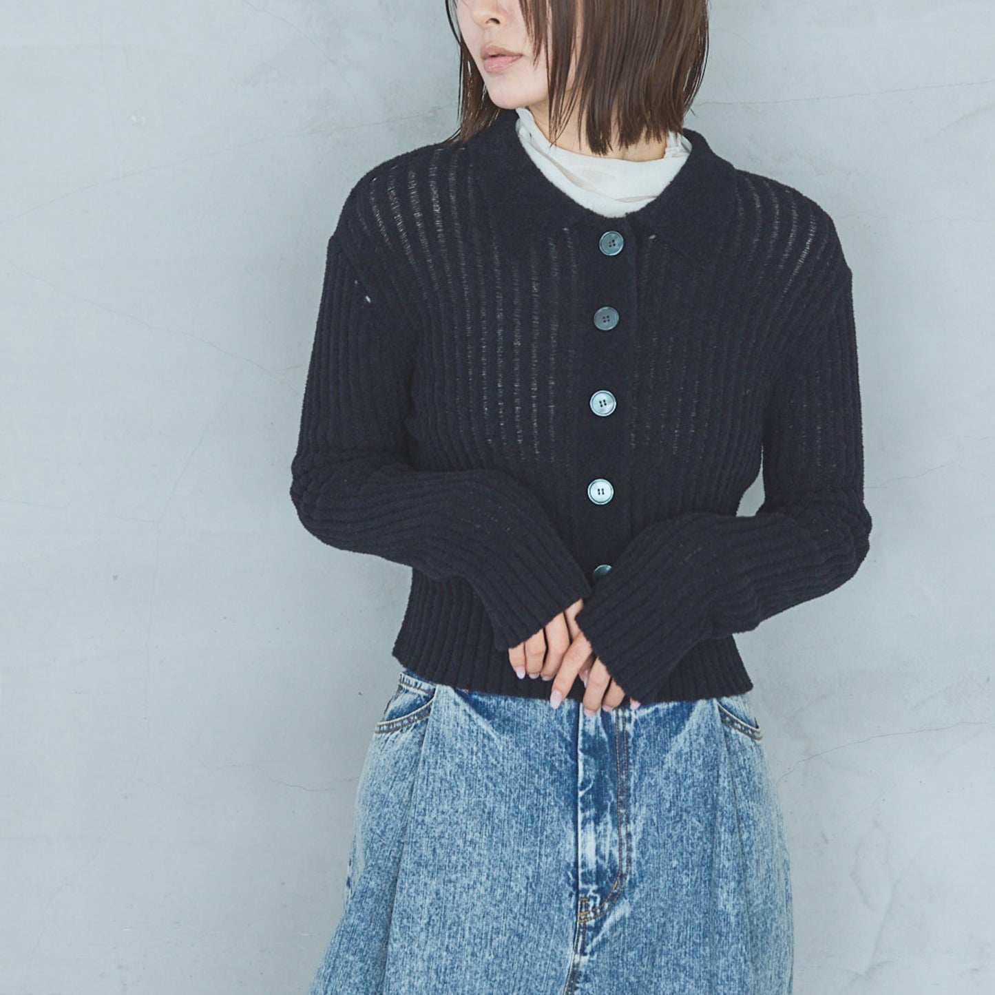 Flocked Tulle Pullover