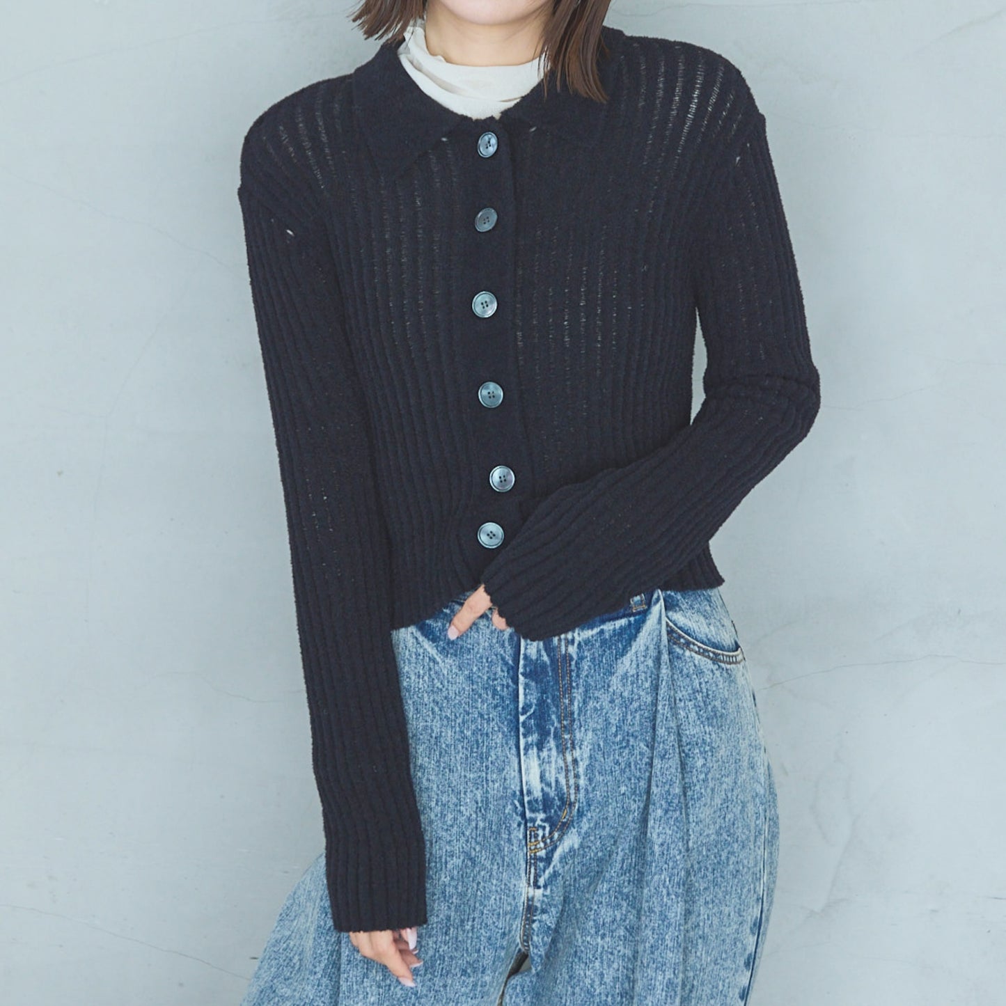 Flocked Tulle Pullover