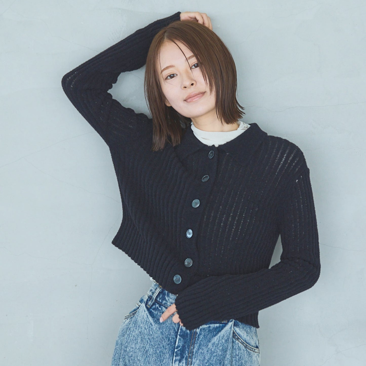 Flocked Tulle Pullover