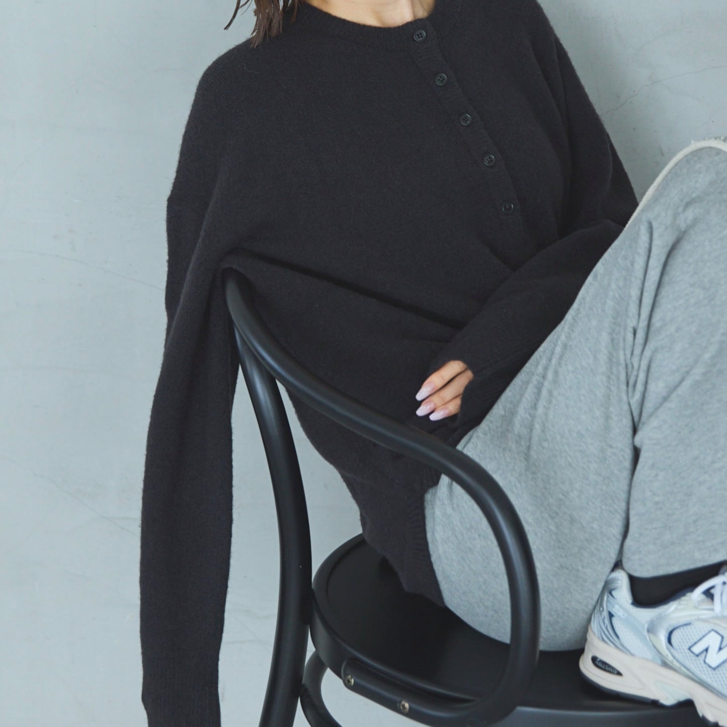 Henley Neck Pullover FOX VELVET