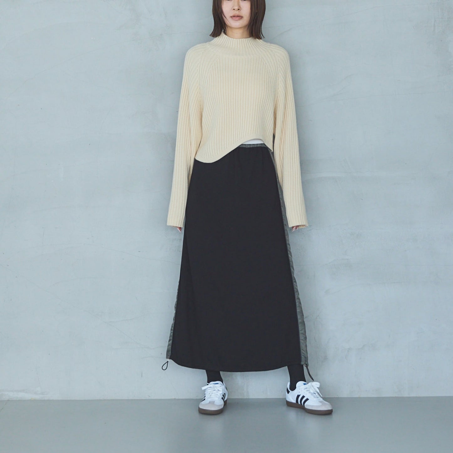 5-Gauge Asymmetric Ribbed Pullover