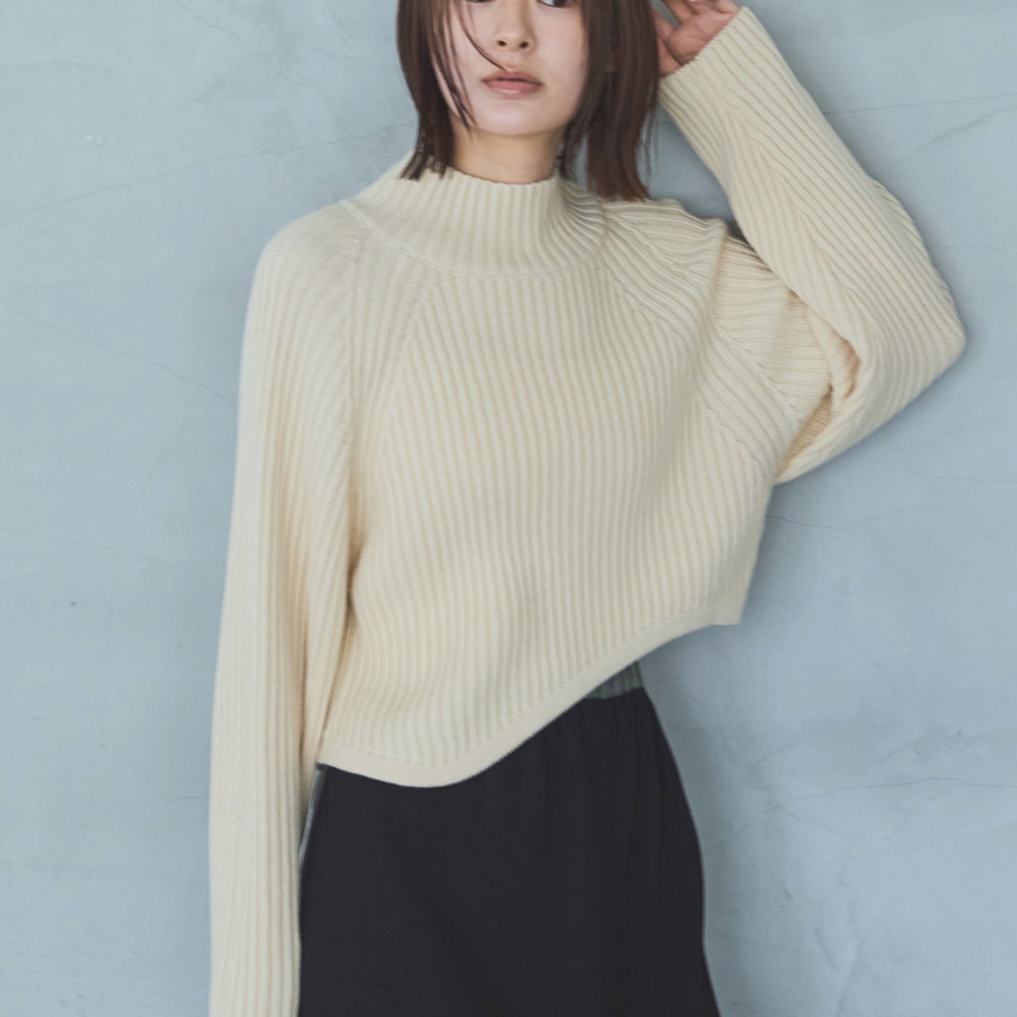 5-Gauge Asymmetric Ribbed Pullover