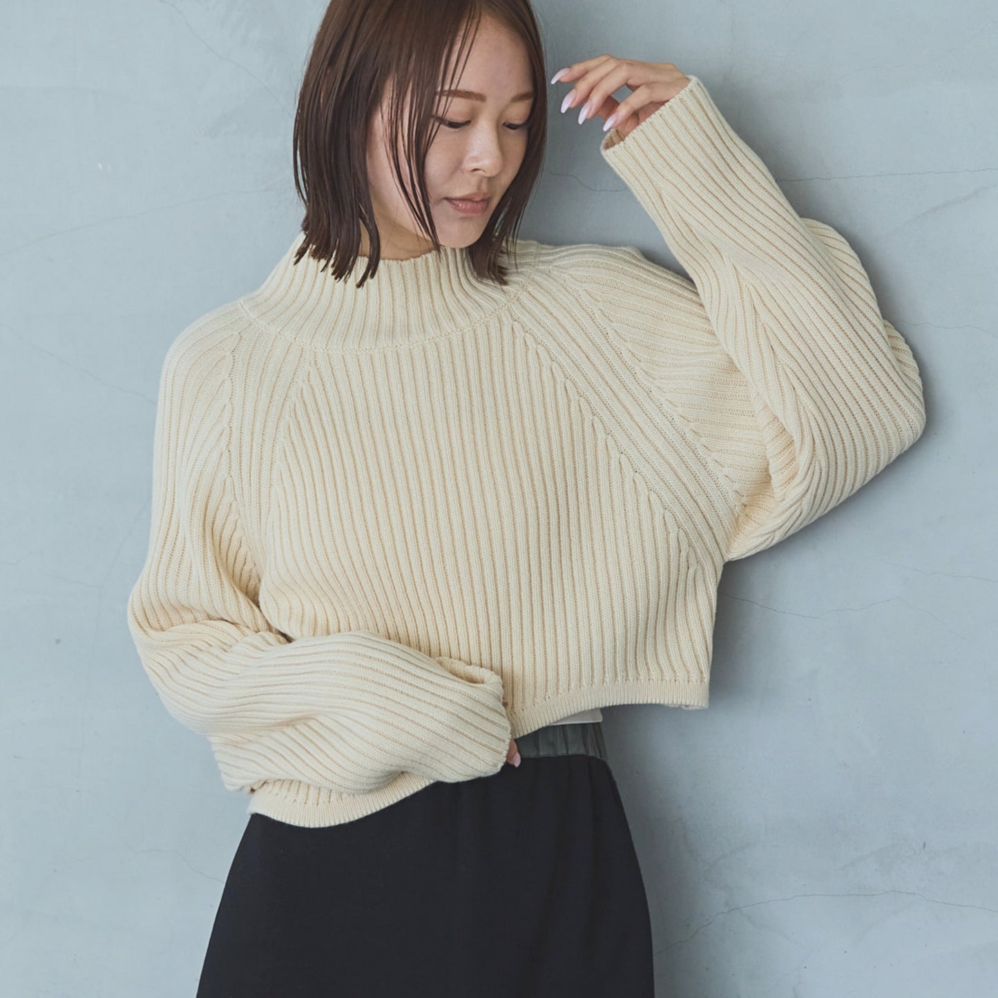 5-Gauge Asymmetric Ribbed Pullover