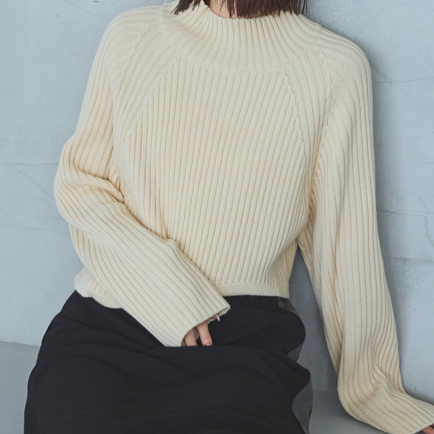 5-Gauge Asymmetric Ribbed Pullover