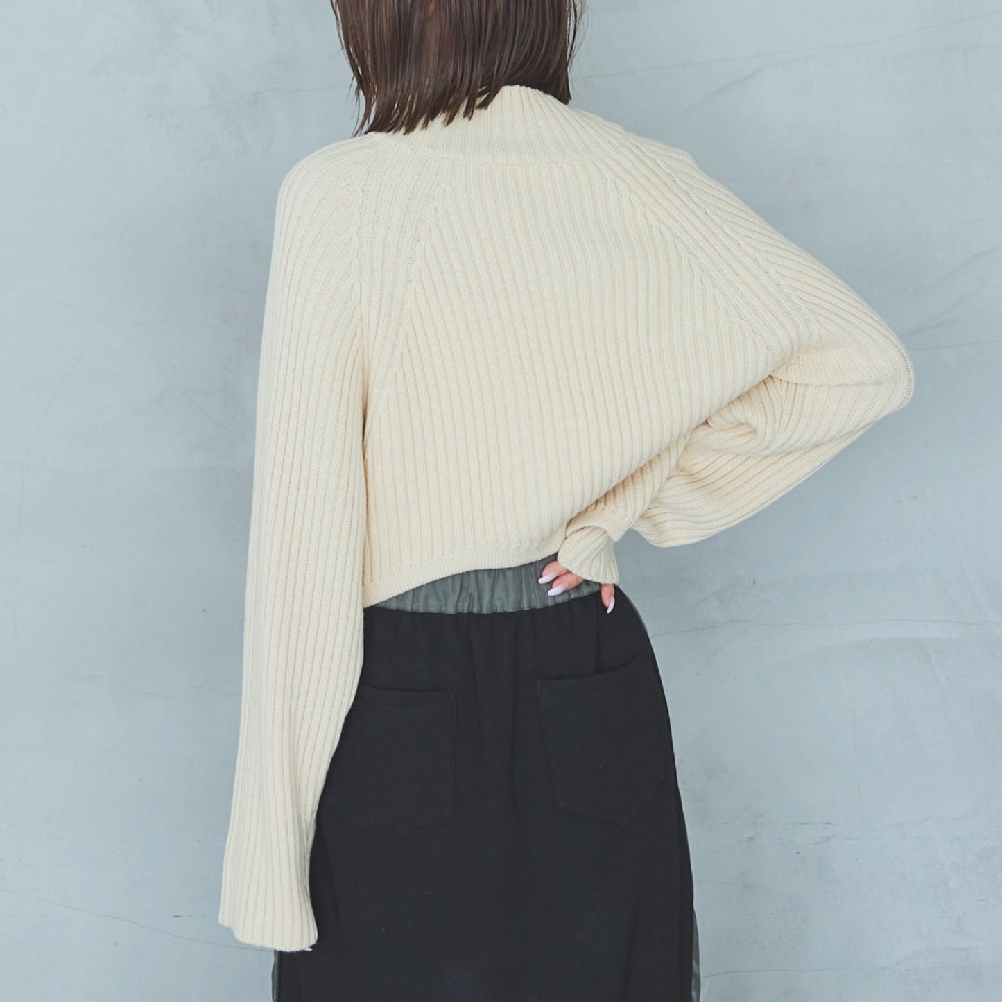 5-Gauge Asymmetric Ribbed Pullover