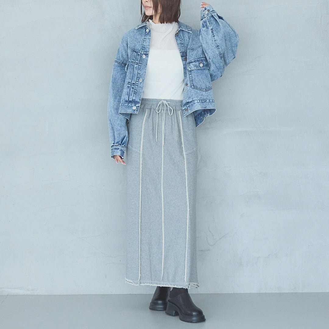 Cut-Off Jersey Skirt
