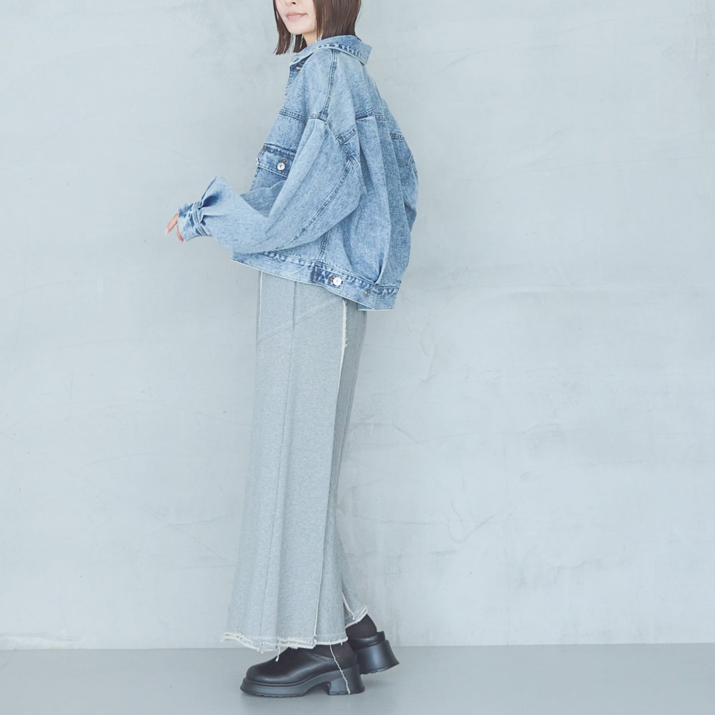 Cut-Off Jersey Skirt