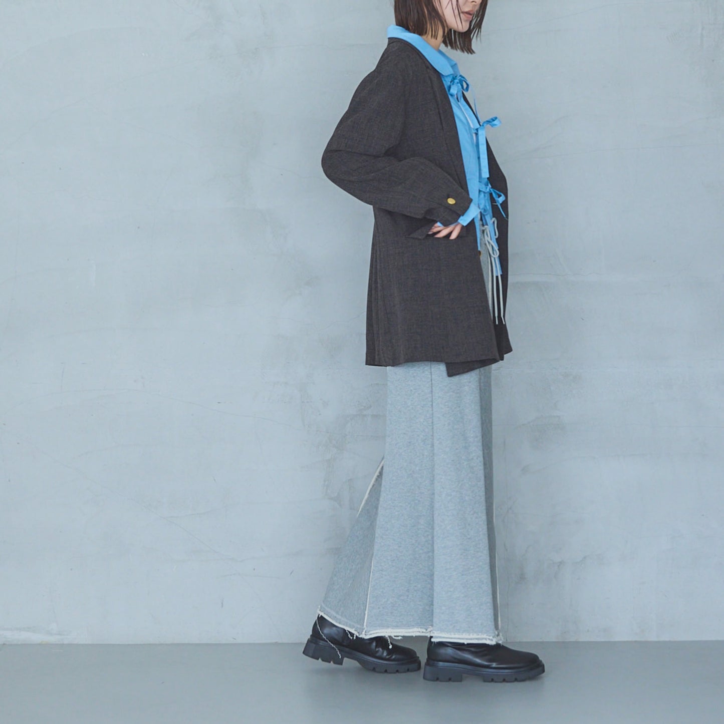 Cut-Off Jersey Skirt