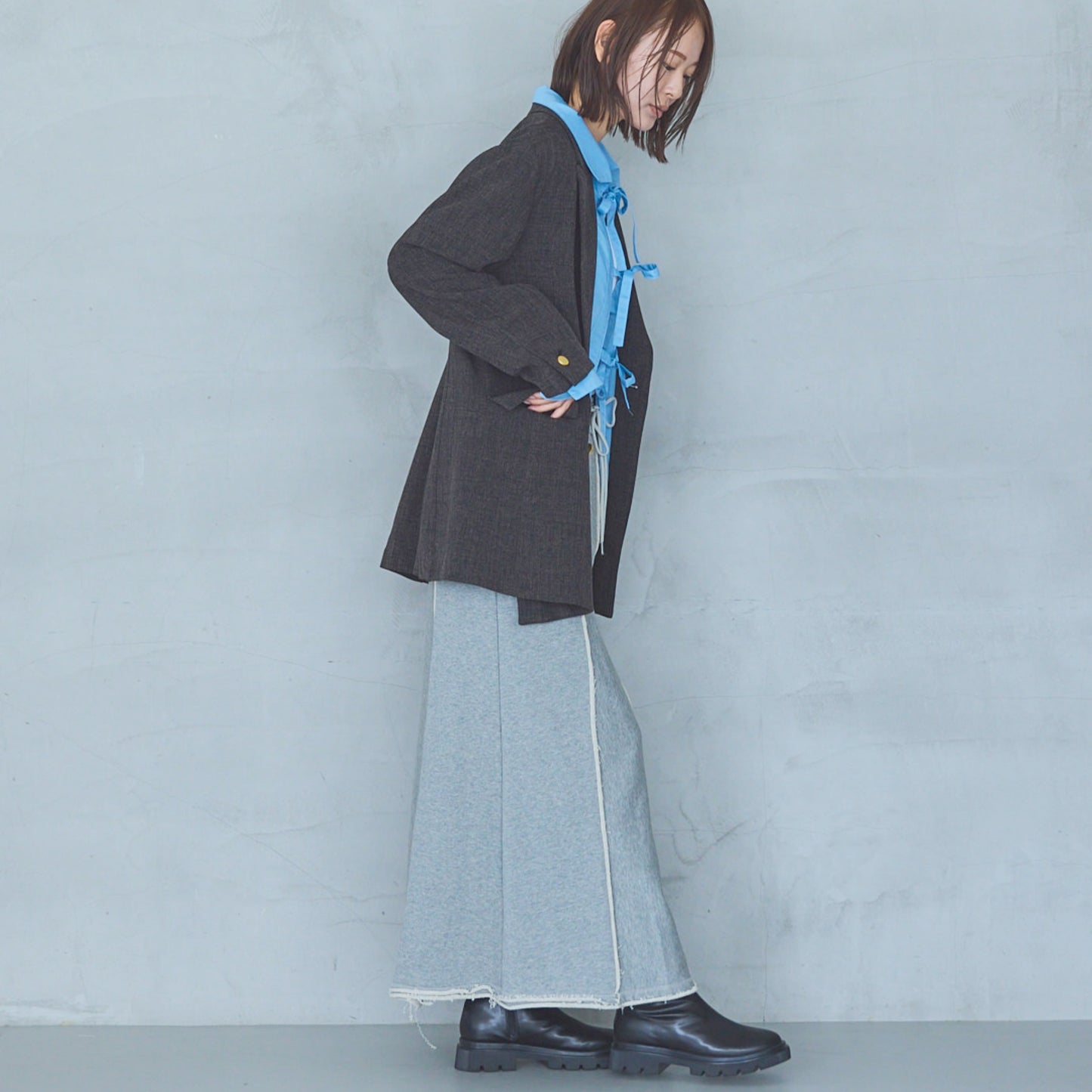 Polyester Stretch Double-Breasted Jacket