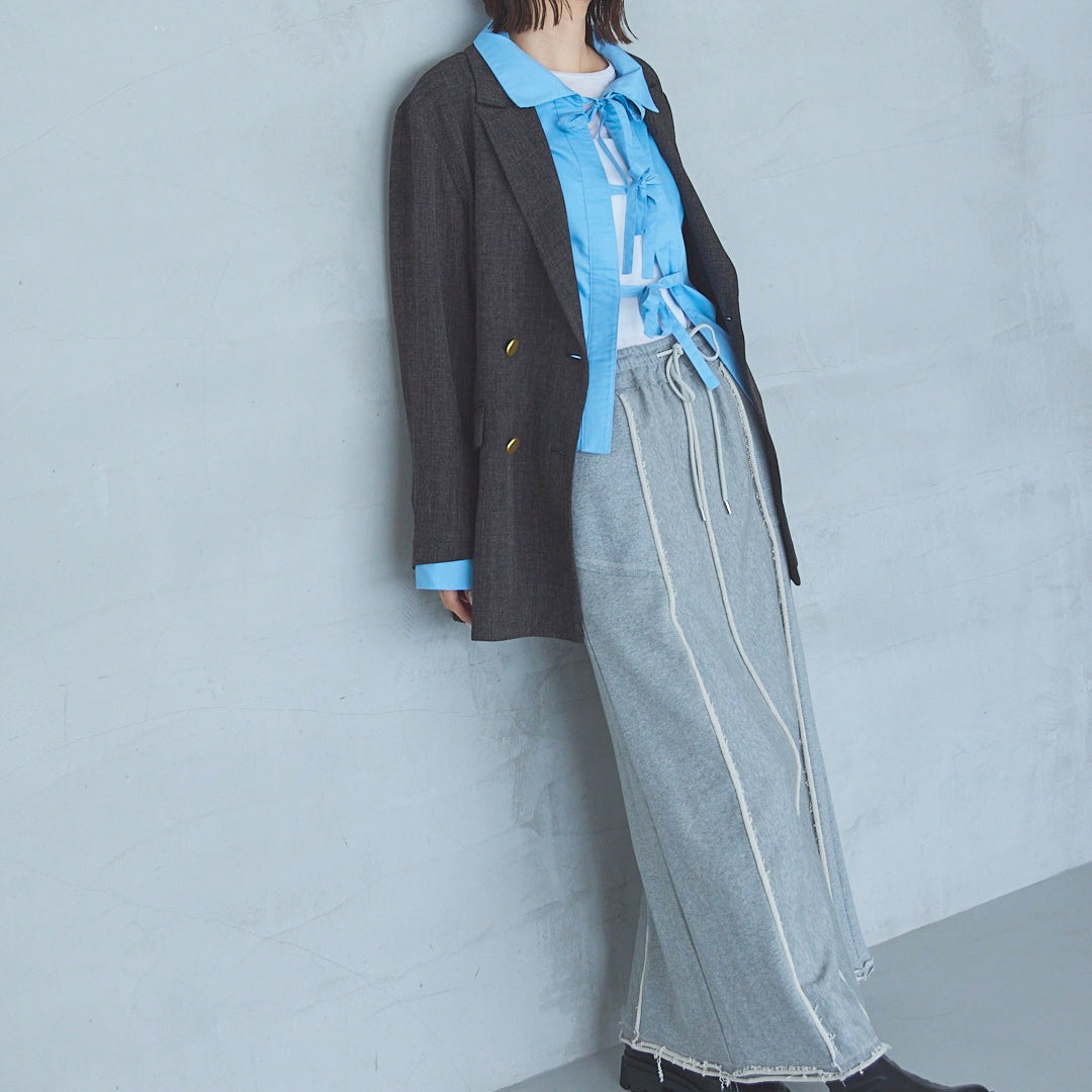 Polyester Stretch Double-Breasted Jacket