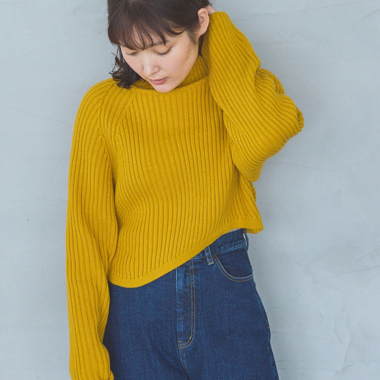 5-Gauge Asymmetric Ribbed Pullover