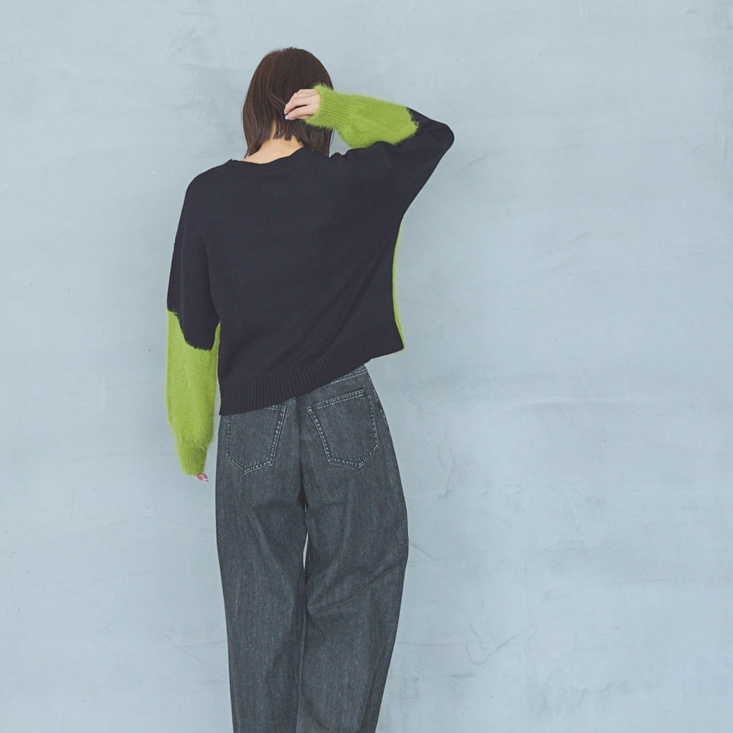 5-Gauge Knit Pullover in Feather-Yarn