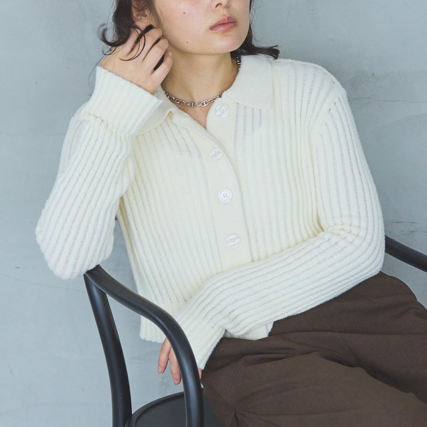 Feather Yarn Sheer Pullover