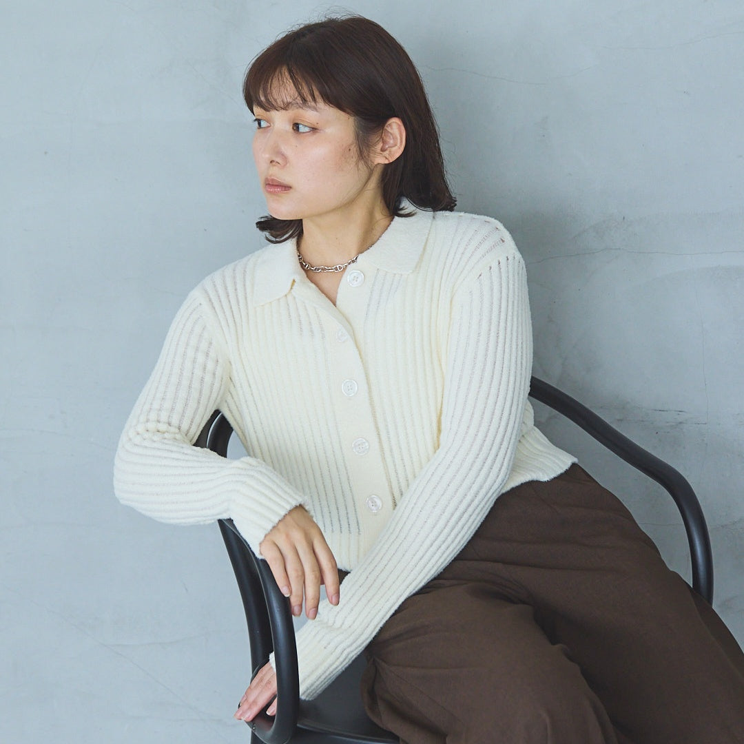 Feather Yarn Sheer Pullover