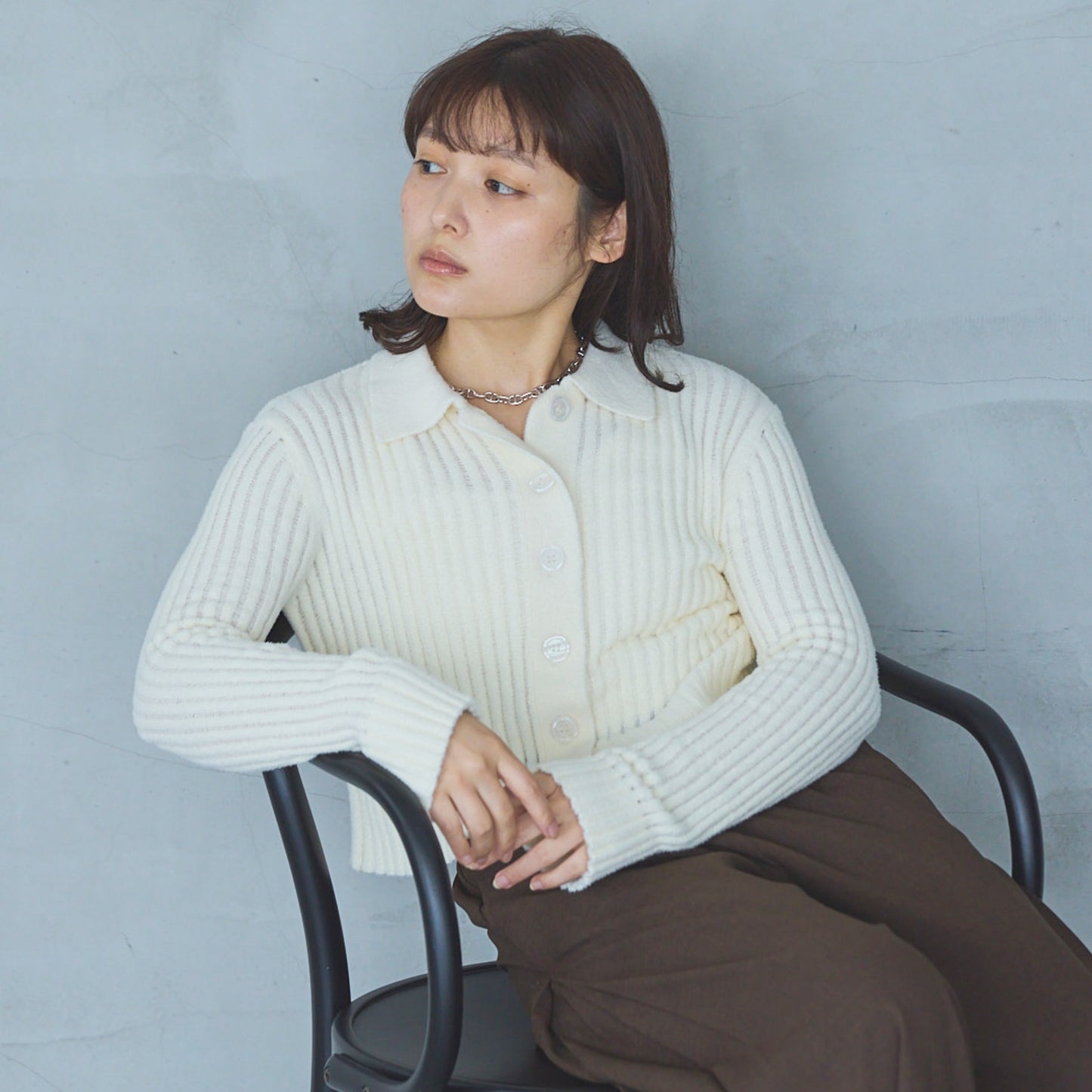 Feather Yarn Sheer Pullover