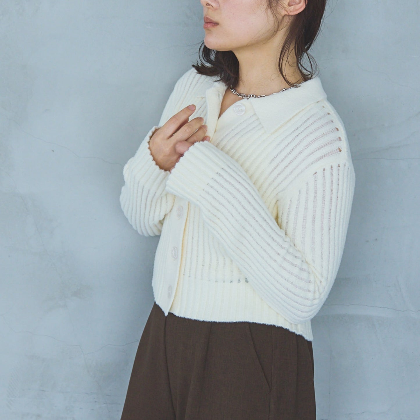 Feather Yarn Sheer Pullover