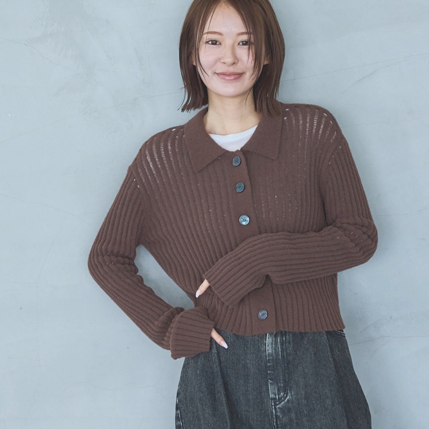 Feather Yarn Sheer Pullover