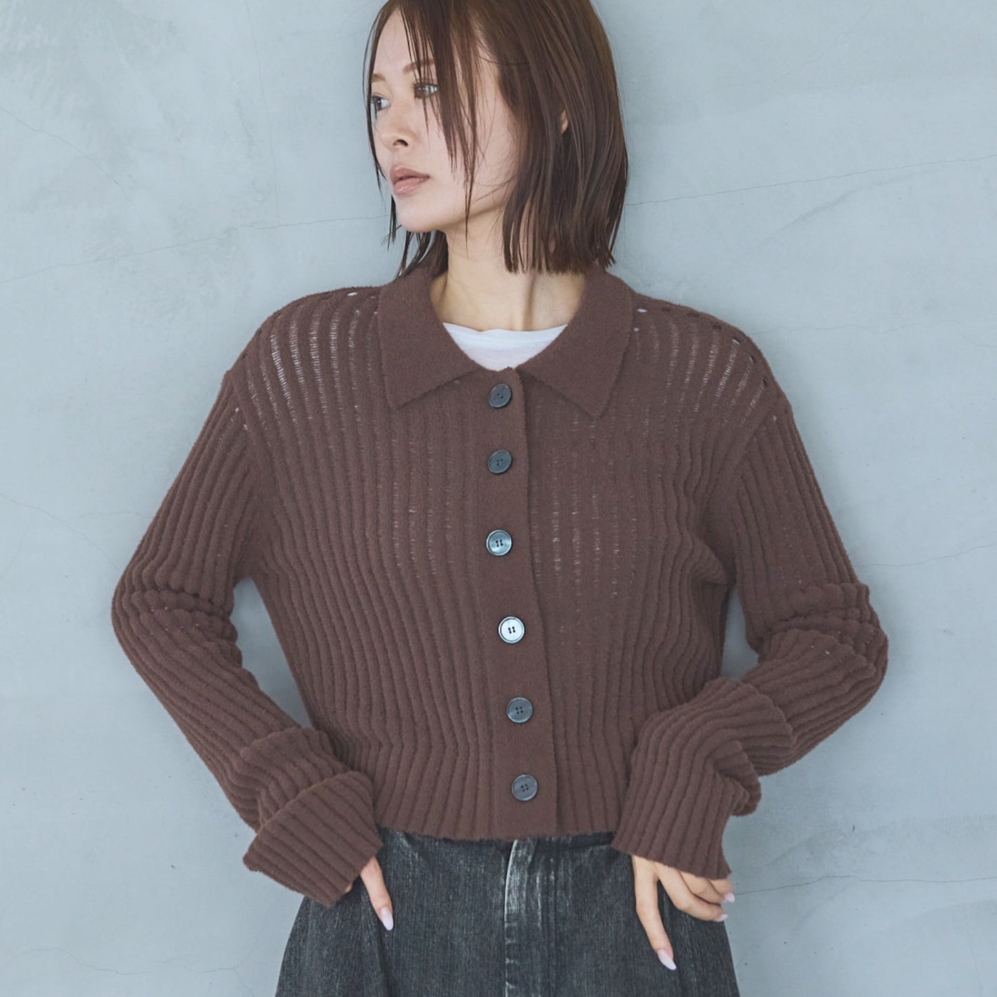 Feather Yarn Sheer Pullover