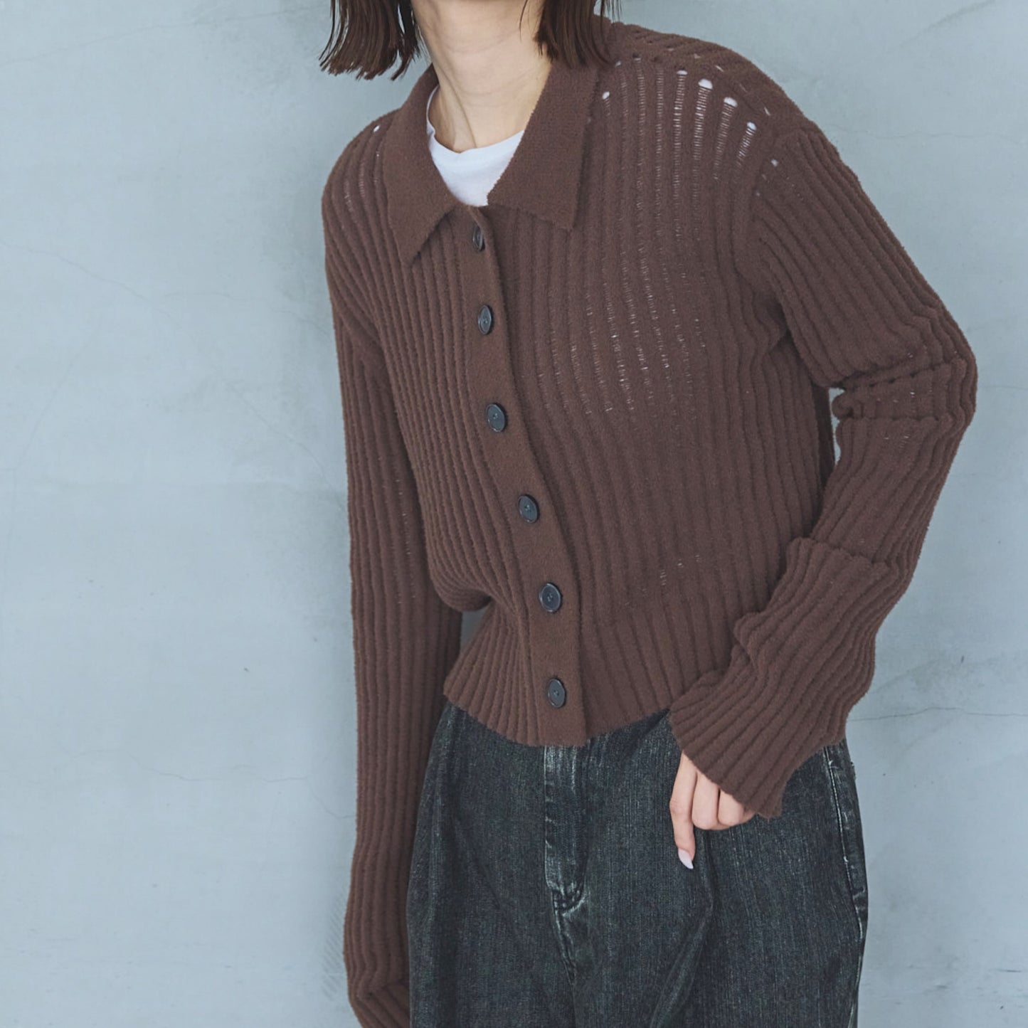 Feather Yarn Sheer Pullover