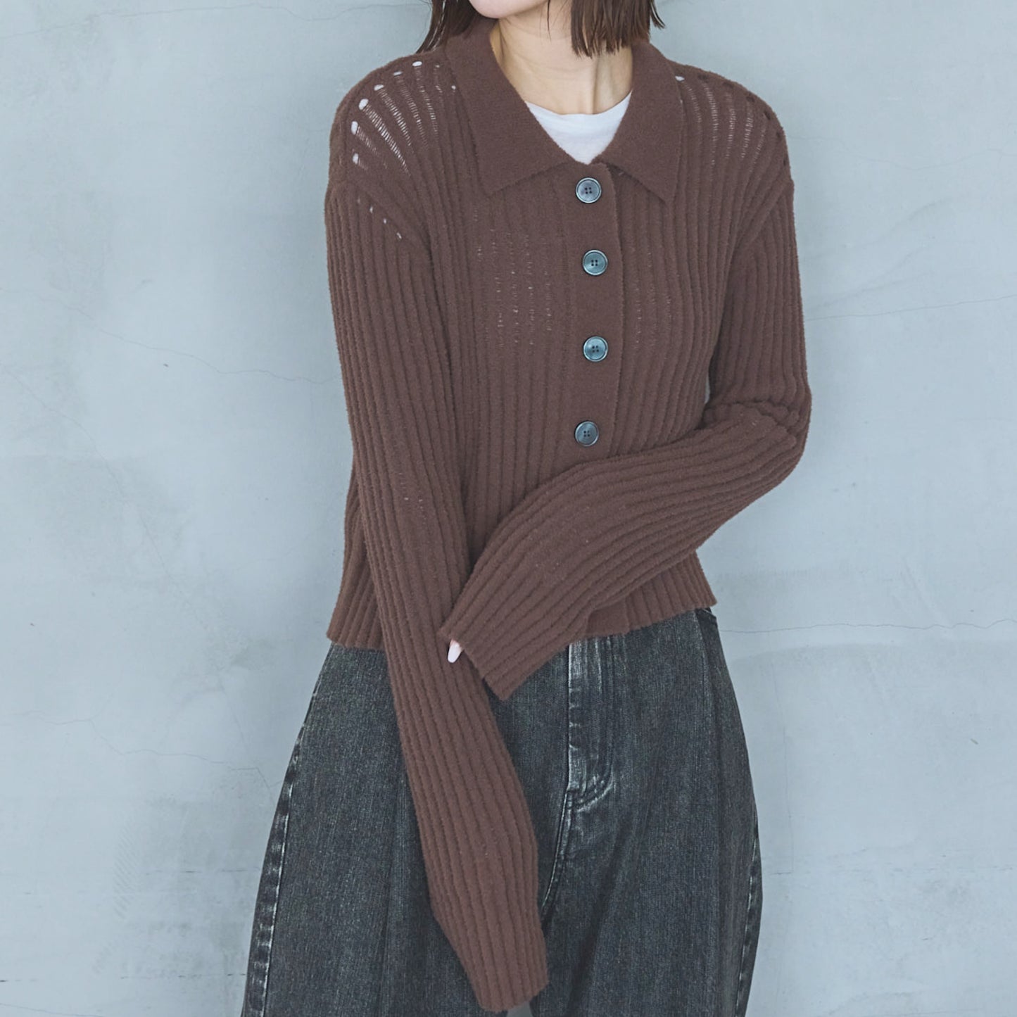 Feather Yarn Sheer Pullover