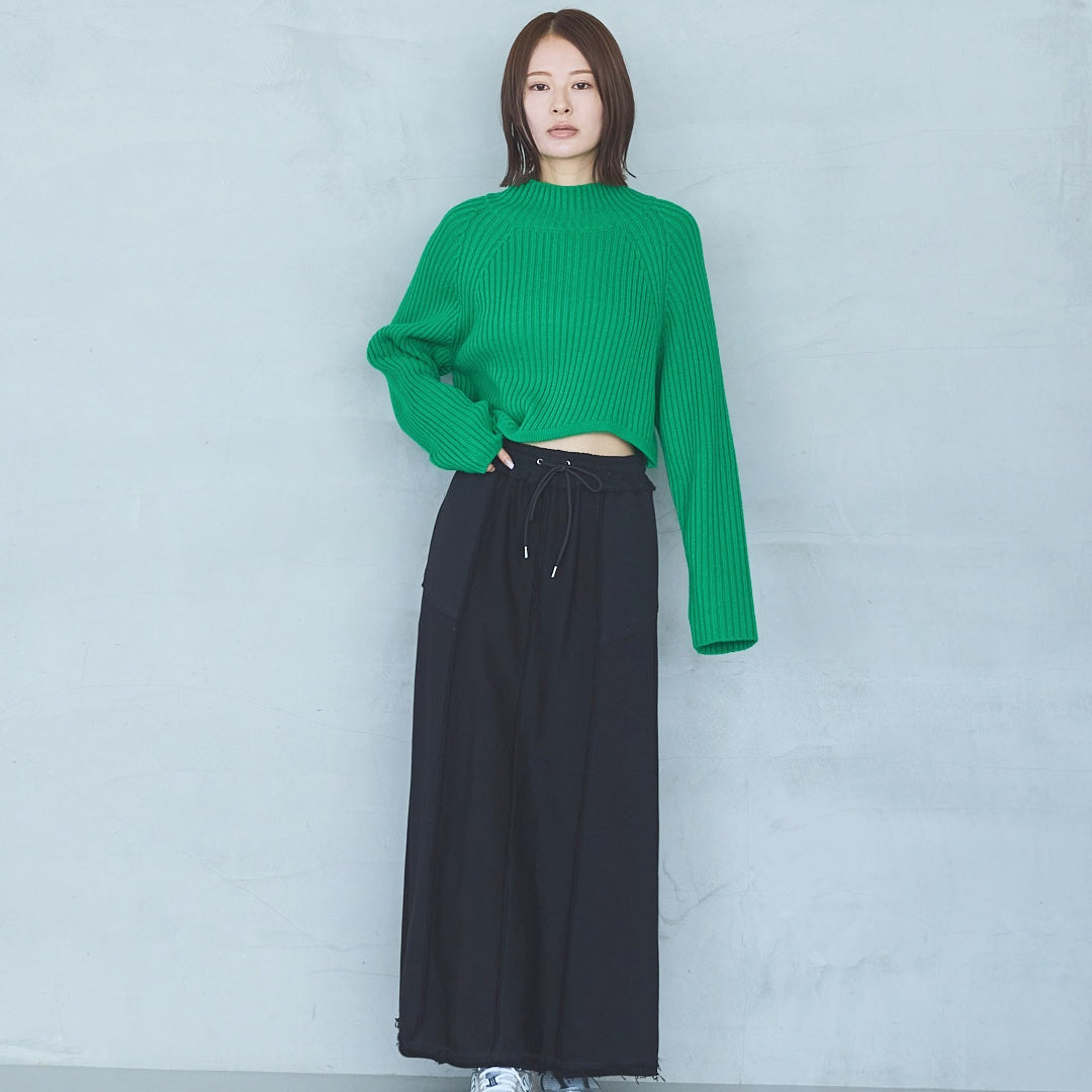 Cut-Off Jersey Skirt