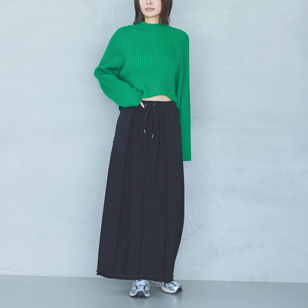 Cut-Off Jersey Skirt