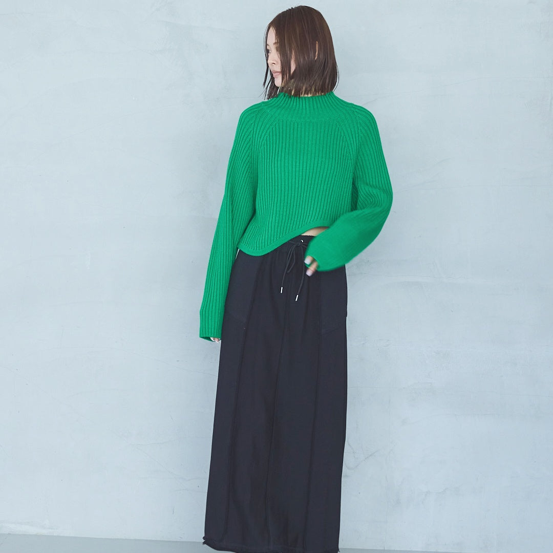 Cut-Off Jersey Skirt