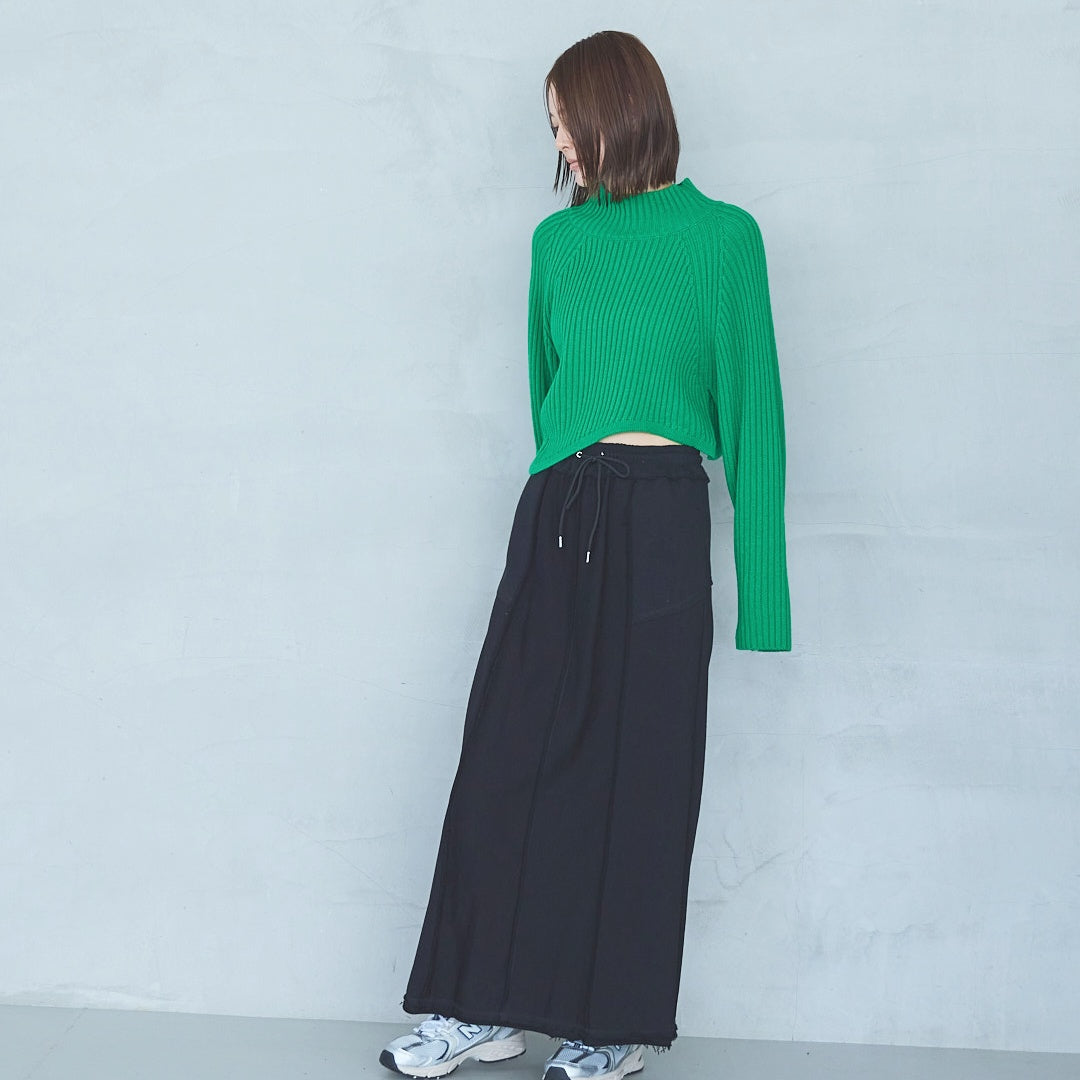 Cut-Off Jersey Skirt