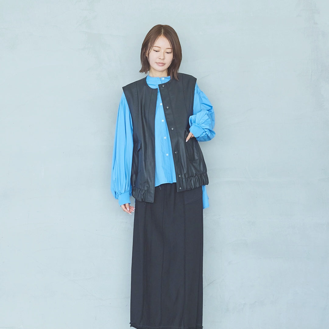 Cut-Off Jersey Skirt