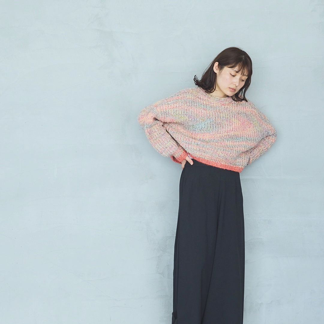 Space-Dyed Ribbed Pullover