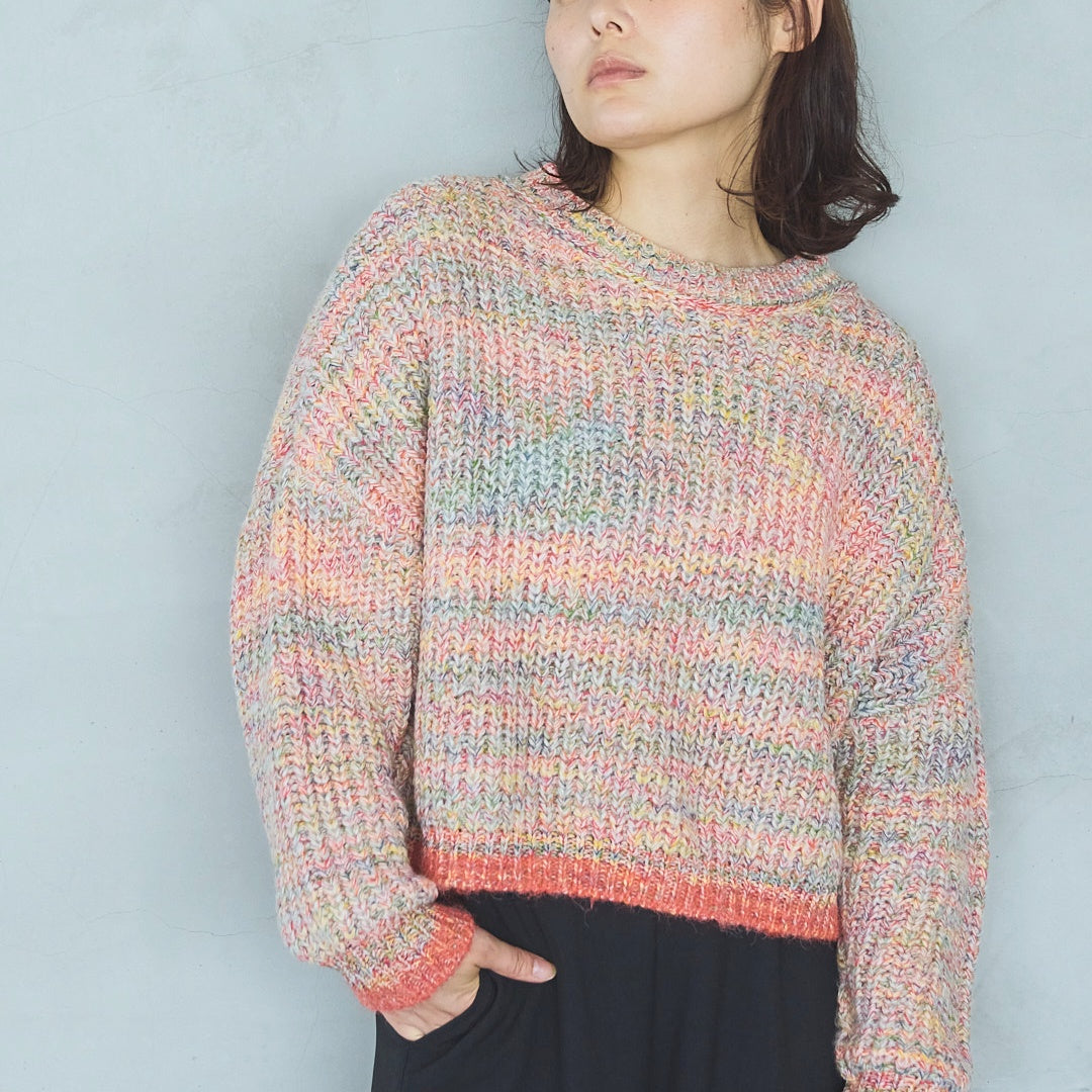 Space-Dyed Ribbed Pullover