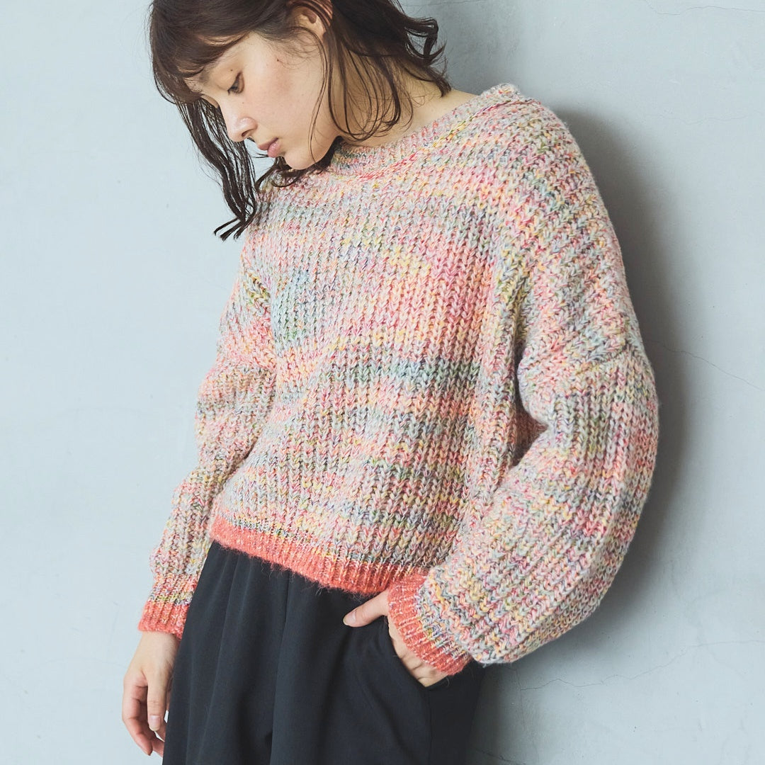 Space-Dyed Ribbed Pullover