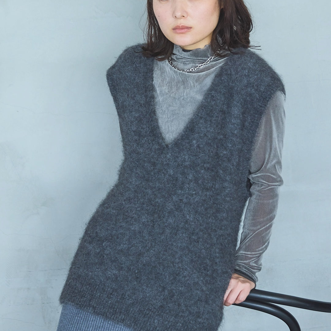 Flocked Tulle Pullover