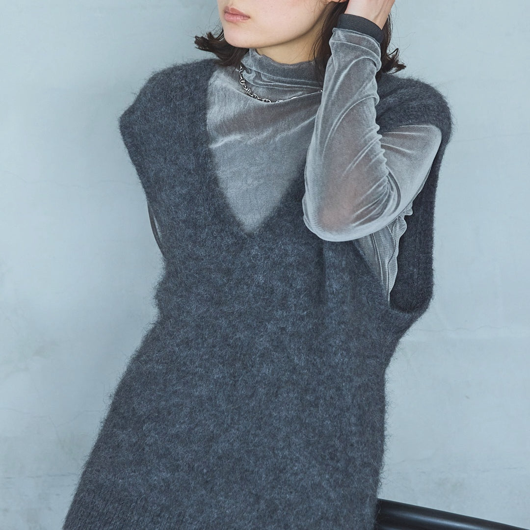Flocked Tulle Pullover