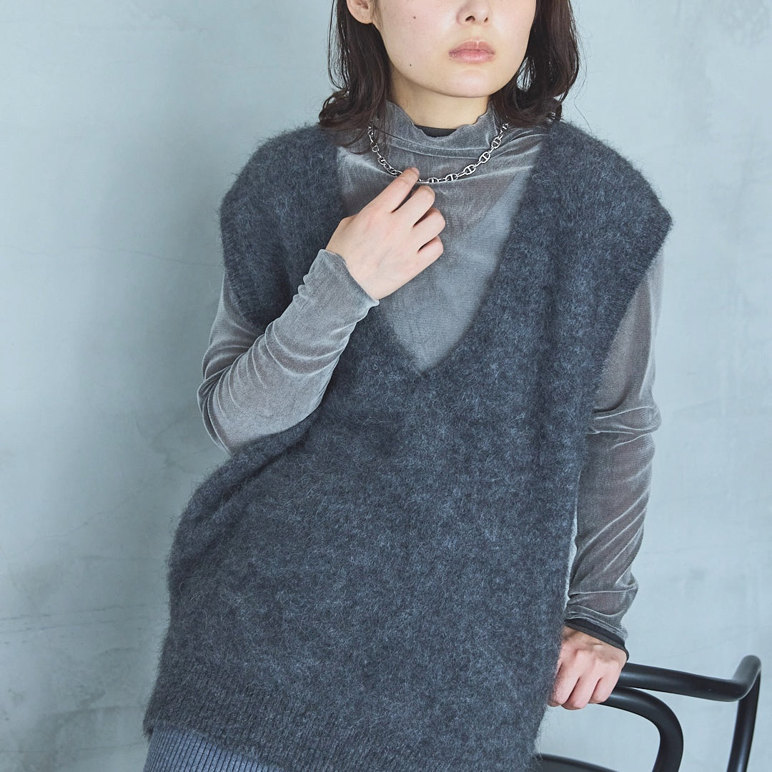 Flocked Tulle Pullover