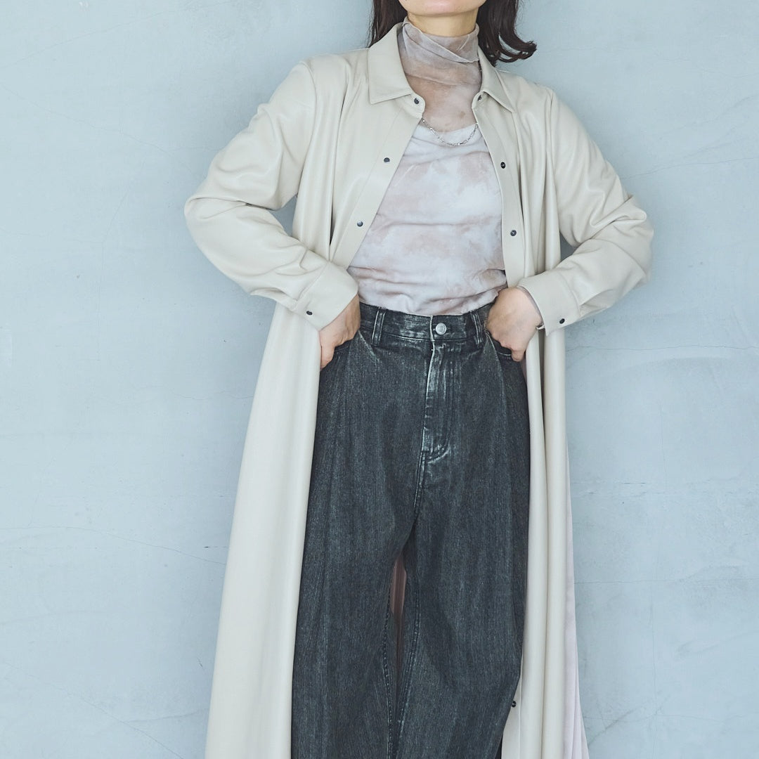 Soft Tulle Marble Print Pullover-25AW