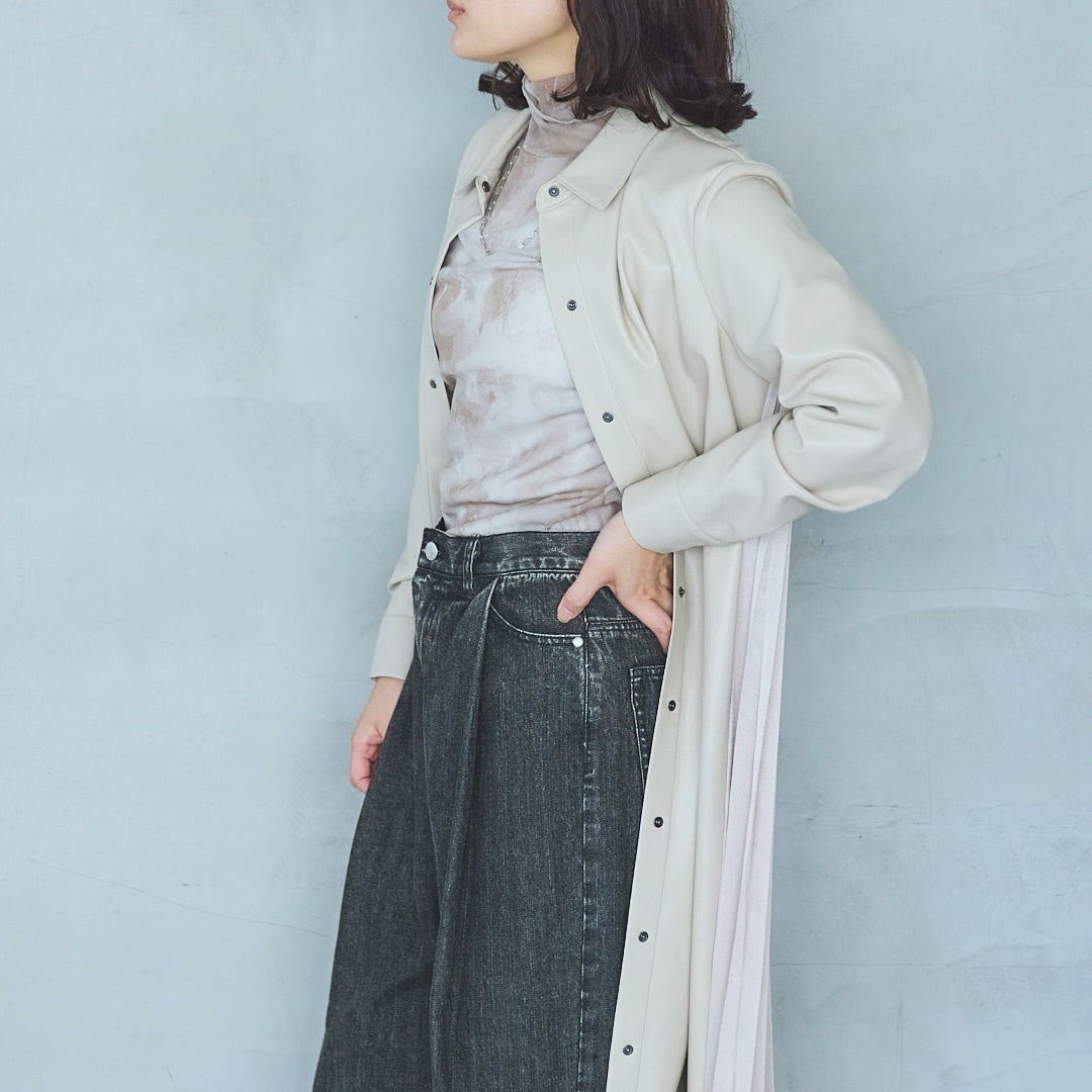 Soft Tulle Marble Print Pullover-25AW