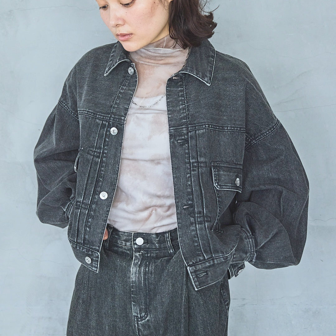 Soft Tulle Marble Print Pullover-25AW