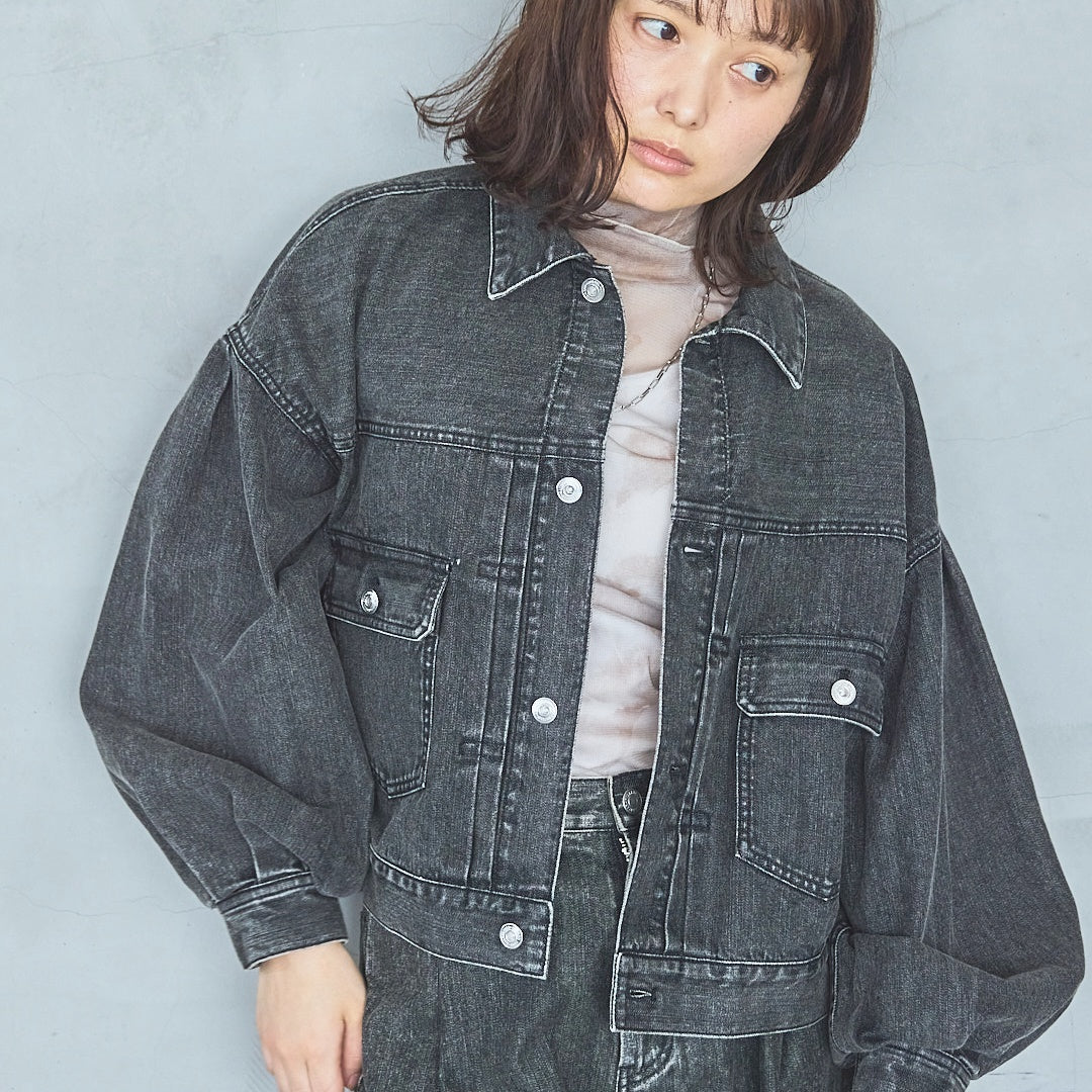 Soft Tulle Marble Print Pullover-25AW