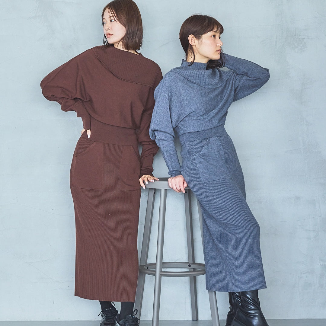 12-Gauge Lightweight Ribbed Panel Knit Pullover