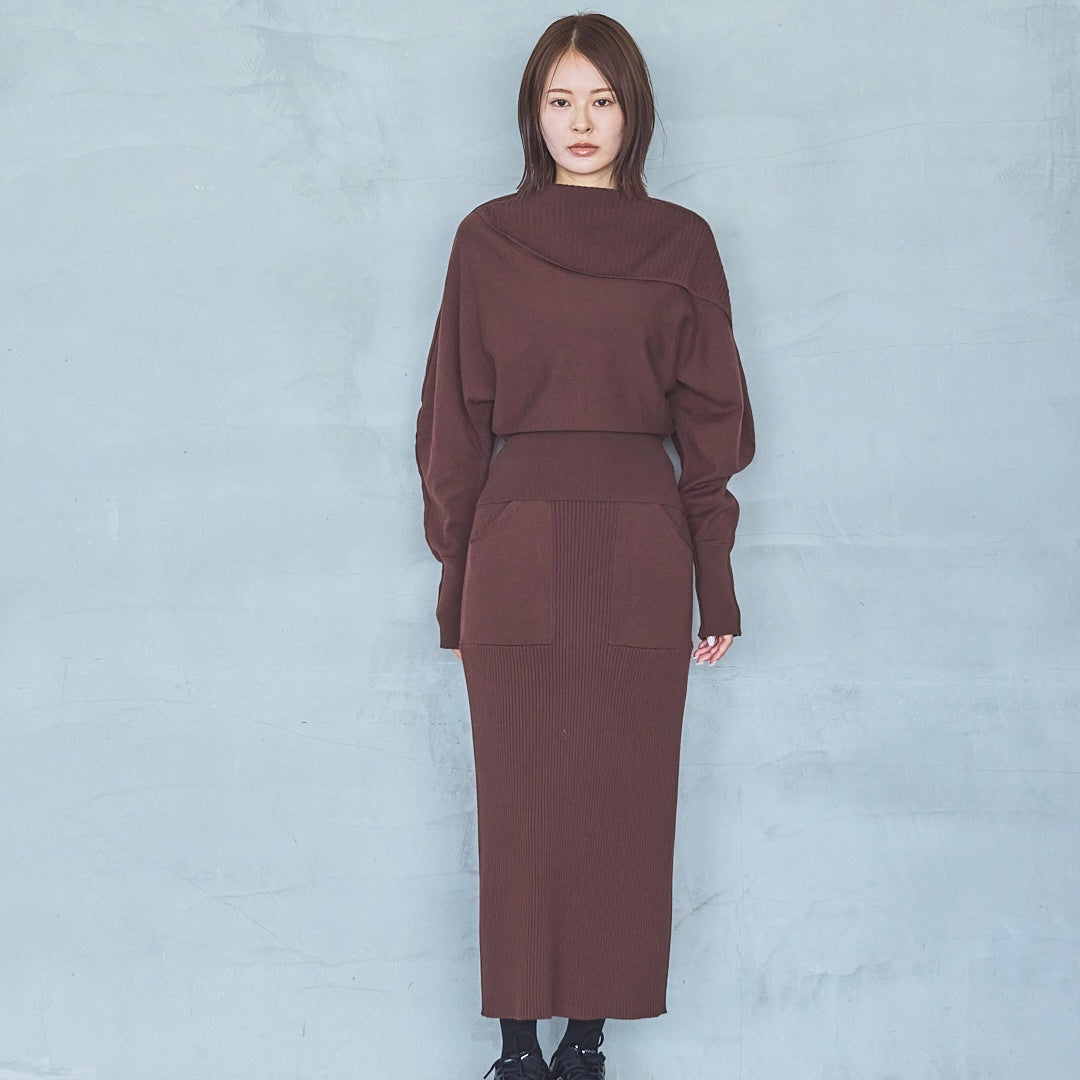 12-Gauge Lightweight Ribbed Panel Knit Pullover