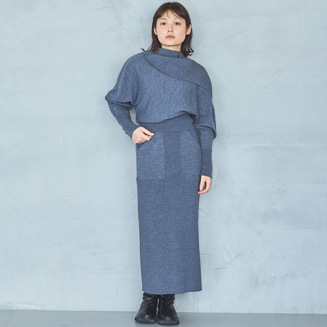 12-Gauge Lightweight Ribbed Panel Knit Pullover