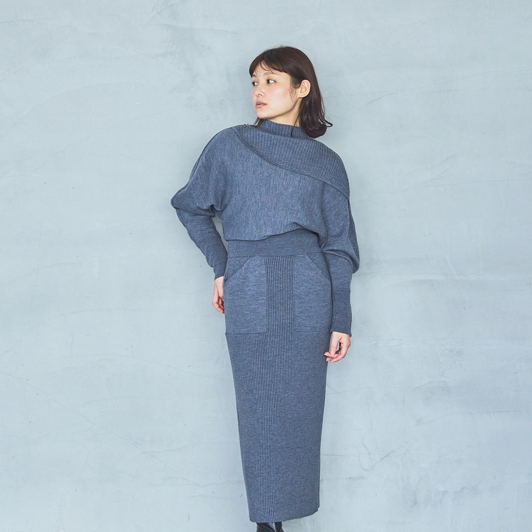 12-Gauge Lightweight Ribbed Panel Knit Pullover
